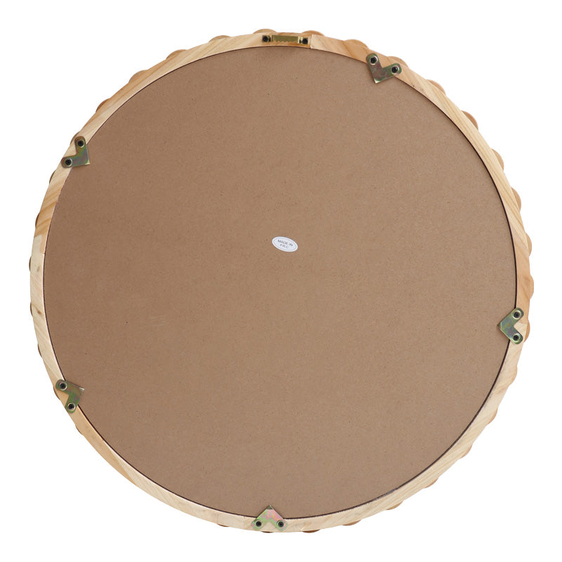 Καθρέπτης Specio  ξύλο σε φυσική απόχρωση Φ60x4.5εκ - Pakobazaar