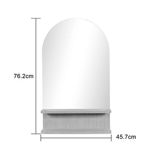 Καθρέπτης με ράφι Mensola  mdf σε φυσική απόχρωση 45.7x12.7x76.2εκ - Pakobazaar