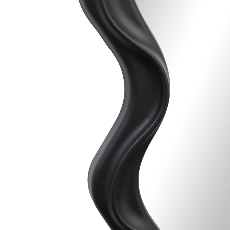 Καθρέπτης Liquid  pp σε μαύρη απόχρωση 26x2.7x39εκ - Pakobazaar