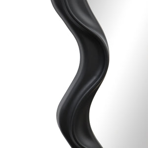 Καθρέπτης Liquid  pp σε μαύρη απόχρωση 26x2.7x39εκ - Pakobazaar