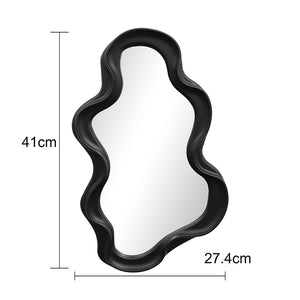 Καθρέπτης Liquid  pp σε μαύρη απόχρωση 26x2.7x39εκ - Pakobazaar