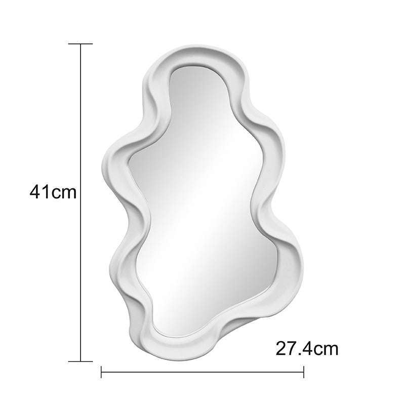 Καθρέπτης Liquid  pp σε λευκή απόχρωση 26x2.7x39εκ - Pakobazaar