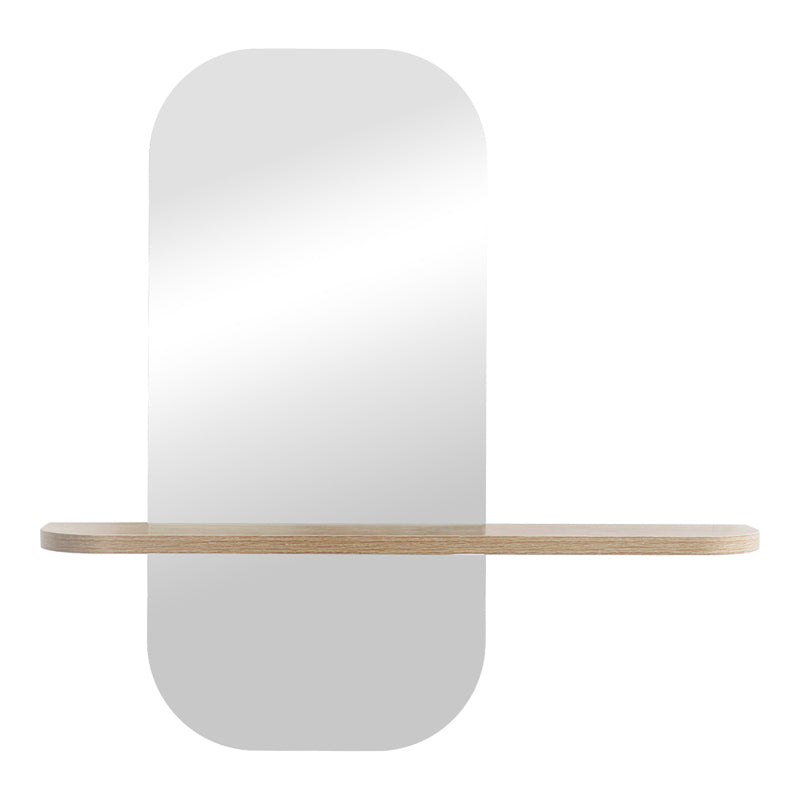 Καθρέπτης Lunaria  MDF σε φυσική απόχρωση 60x11.5x60εκ