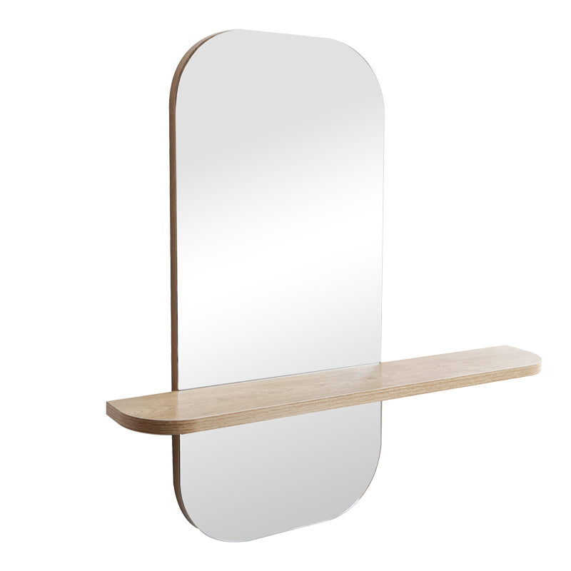 Καθρέπτης Lunaria  MDF σε φυσική απόχρωση 60x11.5x60εκ
