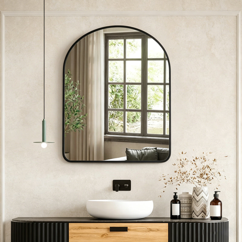Καθρέπτης Selene  μαύρο MDF 46x1.2x60 εκ
