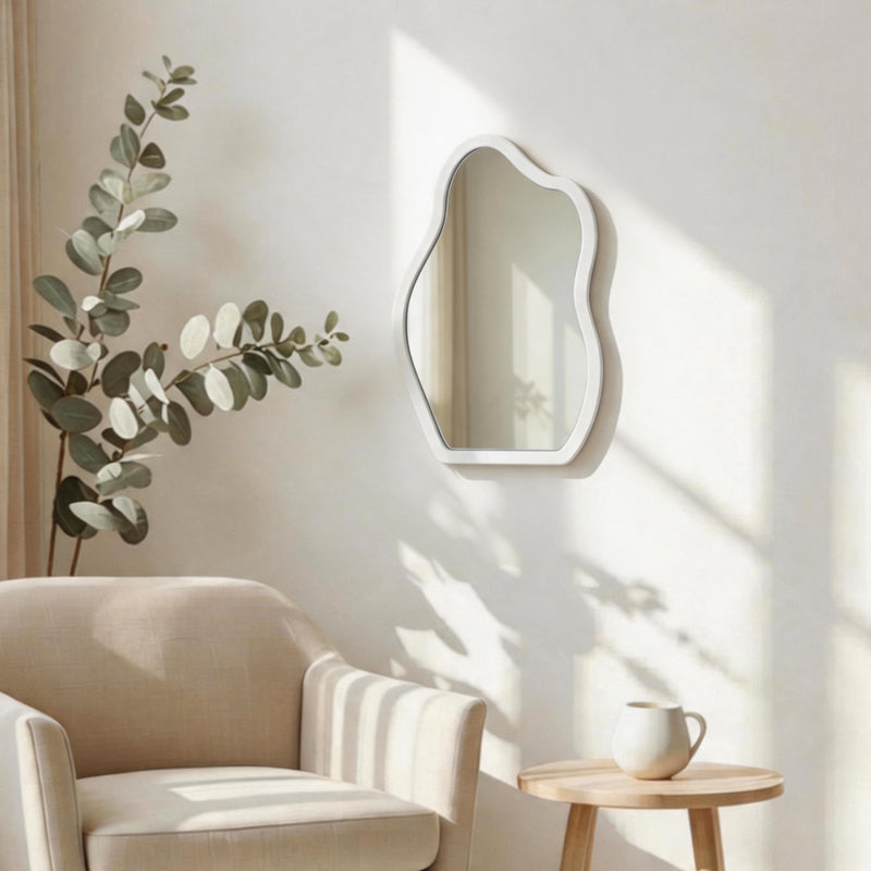 Καθρέπτης Evanthia  λευκό MDF 36x1.2x56 εκ