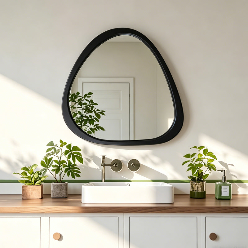 Καθρέπτης Ione  μαύρο MDF 55x2,5x60 εκ