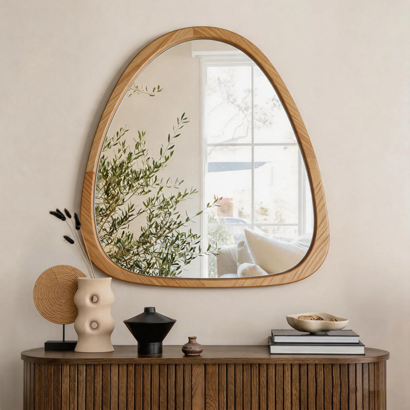 Καθρέπτης Ione  MDF σε φυσική απόχρωση 55x2,5x60 εκ