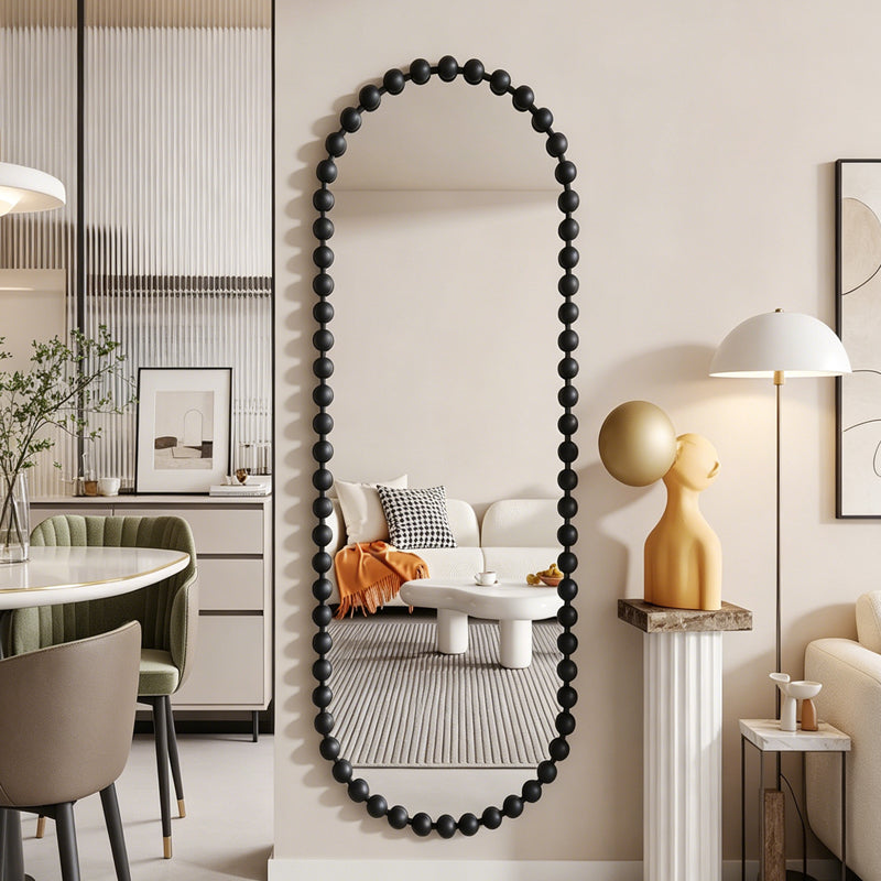 Καθρέπτης Myrtus  μαύρο MDF 40x2,5x160 εκ