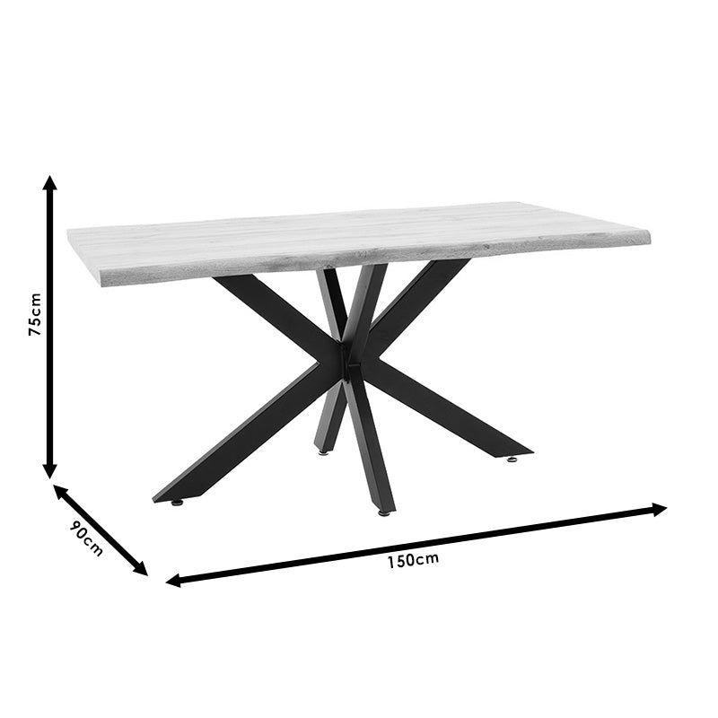 Tραπέζι Gilman  MDF sonoma-μαύρο 150x90x75εκ - Pakobazaar