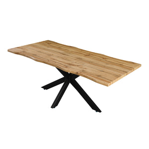 Tραπέζι Gilman  MDF sonoma-μαύρο 180x90x75εκ - Pakobazaar