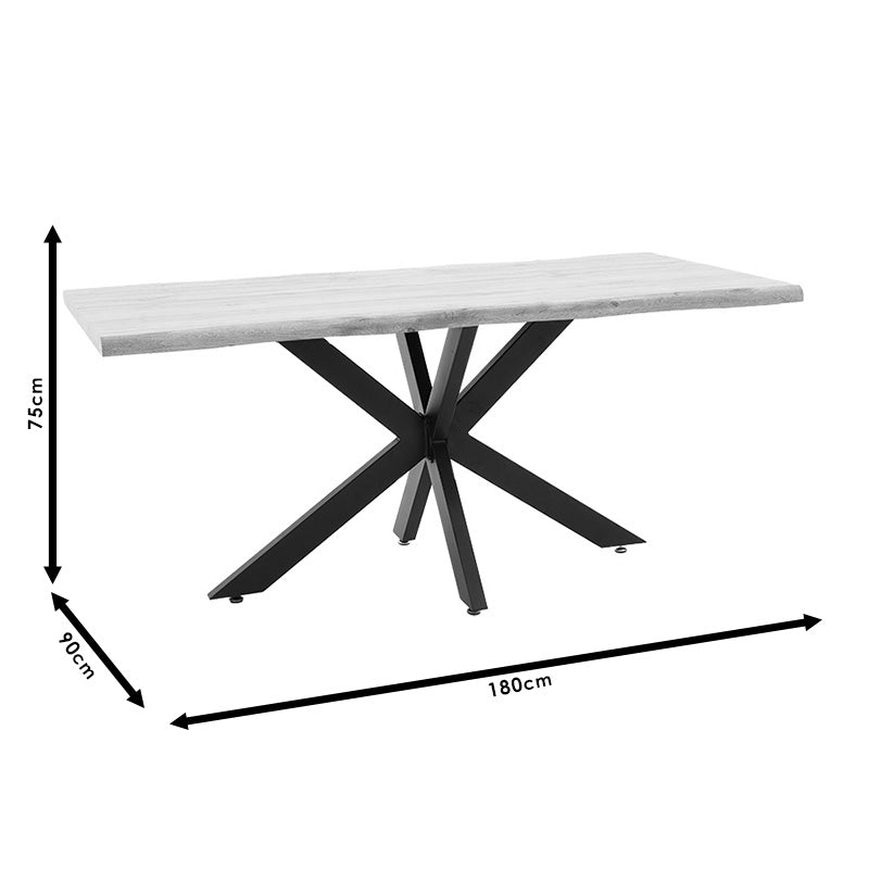 Tραπέζι Gilman  MDF sonoma-μαύρο 180x90x75εκ - Pakobazaar
