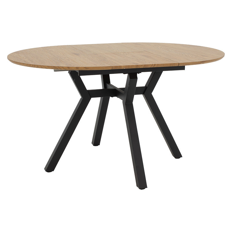 Tραπέζι Frances  επεκτεινόμενο MDF sonoma-μαύρο 100-140x100x75εκ - Pakobazaar