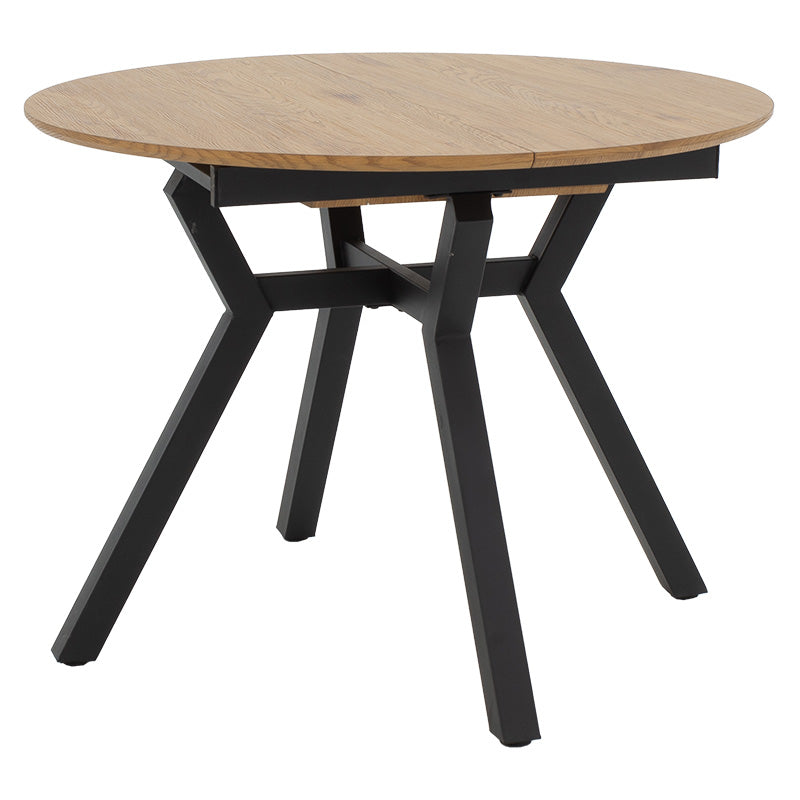 Tραπέζι Frances  επεκτεινόμενο MDF sonoma-μαύρο 100-140x100x75εκ - Pakobazaar