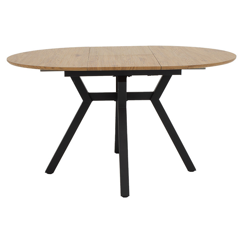 Tραπέζι Frances  επεκτεινόμενο MDF sonoma-μαύρο 100-140x100x75εκ - Pakobazaar