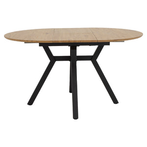 Tραπέζι Frances  επεκτεινόμενο MDF sonoma-μαύρο 100-140x100x75εκ - Pakobazaar