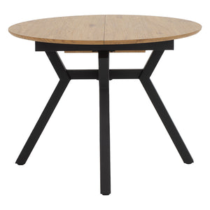 Tραπέζι Frances  επεκτεινόμενο MDF sonoma-μαύρο 100-140x100x75εκ - Pakobazaar