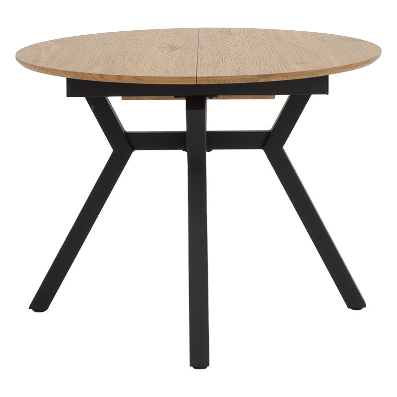 Tραπέζι Frances  επεκτεινόμενο MDF sonoma-μαύρο 100-140x100x75εκ - Pakobazaar