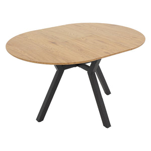 Tραπέζι Frances  επεκτεινόμενο MDF sonoma-μαύρο 100-140x100x75εκ - Pakobazaar