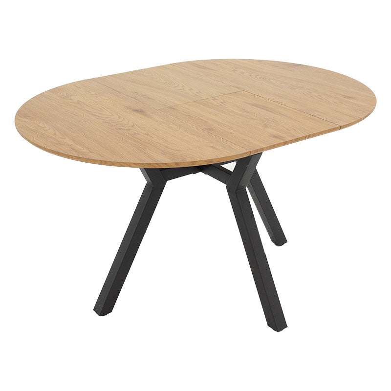 Tραπέζι Frances  επεκτεινόμενο MDF sonoma-μαύρο 100-140x100x75εκ - Pakobazaar