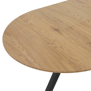 Tραπέζι Frances  επεκτεινόμενο MDF sonoma-μαύρο 100-140x100x75εκ - Pakobazaar