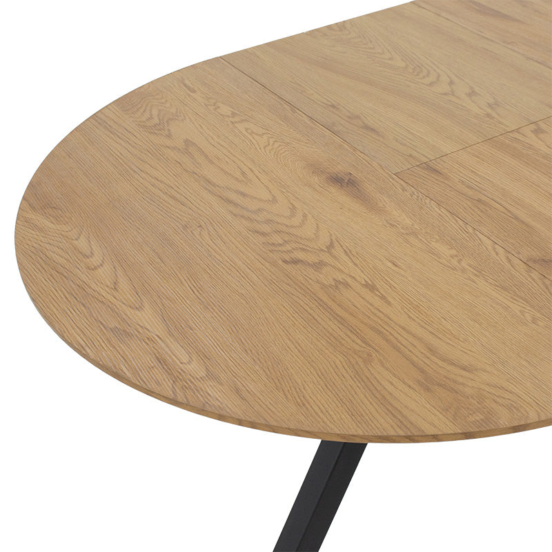 Tραπέζι Frances  επεκτεινόμενο MDF sonoma-μαύρο 100-140x100x75εκ - Pakobazaar