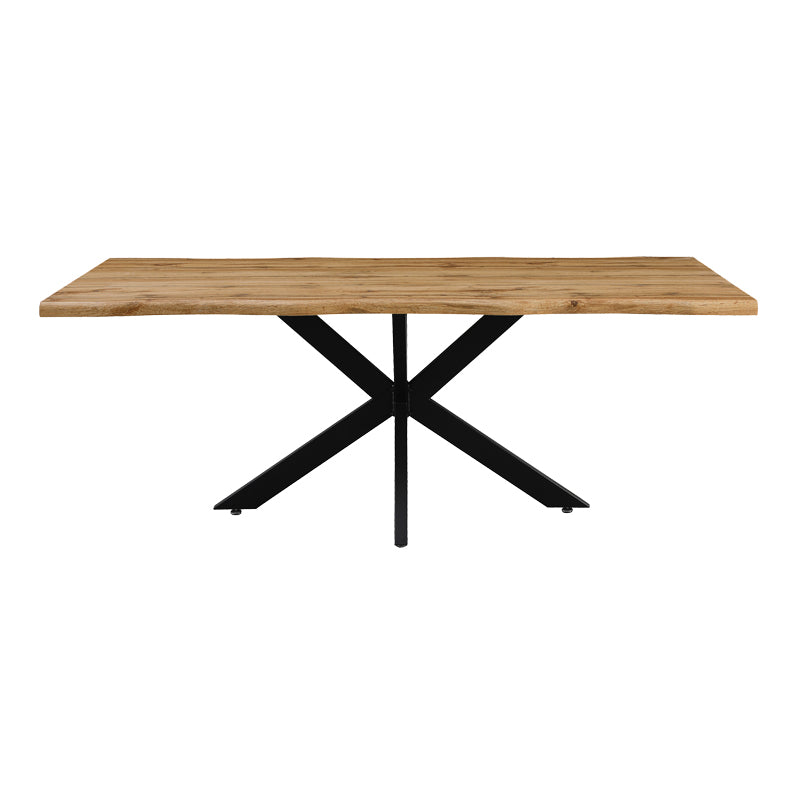 Tραπέζι Gilman  mdf σε sonoma απόχρωση και μαύρο μεταλλικό πόδι 200x100x75εκ - Image 2