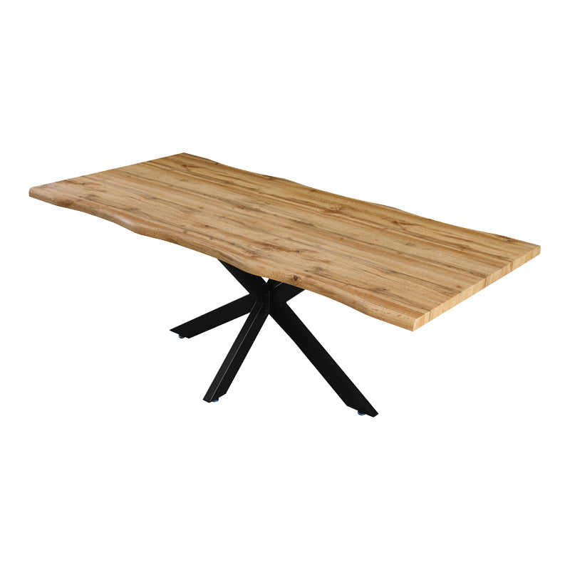 Tραπέζι Gilman  mdf σε sonoma απόχρωση και μαύρο μεταλλικό πόδι 200x100x75εκ - Image 3