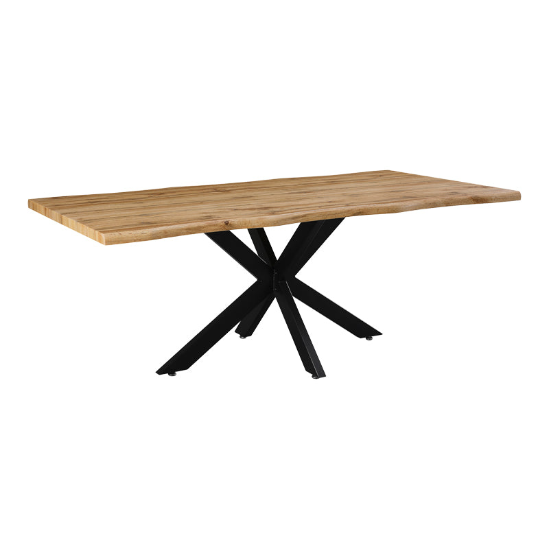 Tραπέζι Gilman  mdf σε sonoma απόχρωση και μαύρο μεταλλικό πόδι 200x100x75εκ - Image 1