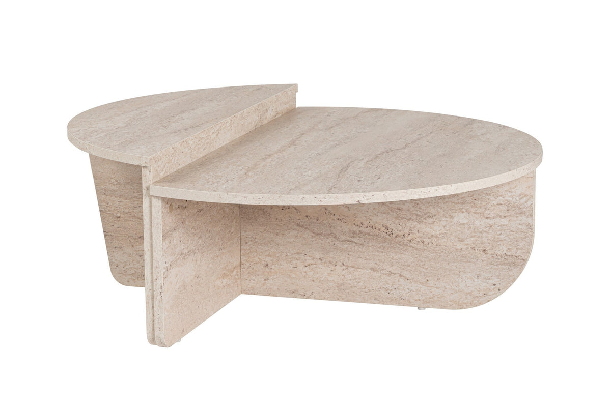Τραπεζάκι Σαλονιού Pyrgos Travertine 90x60x30 εκ. Μελαμίνης