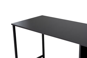 Γραφείο Metsovo Με Ράφια Ανθρακί - Μαύρο 240x60x74 εκ. Μελαμίνης