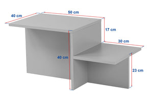 Τραπεζάκι Σαλονιού Pouri Travertine 80x40x40 εκ. Μελαμίνης