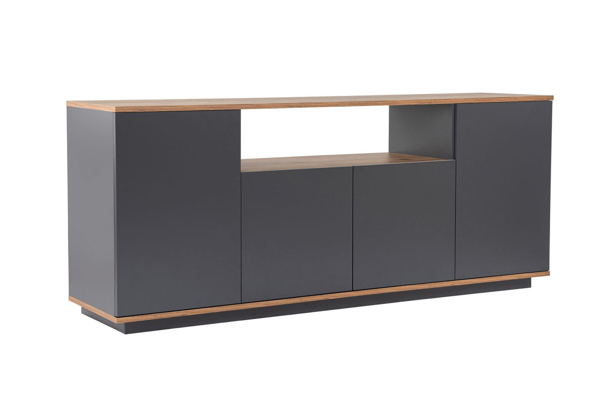 Κονσόλα Pefkos Ανθρακί - Ατλαντικό Πεύκο 180x44.5x75 εκ. Μελαμίνης