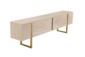 Έπιπλο Τηλεόρασης Volax Travertine - Χρυσό 180x30x50 εκ. Μελαμίνης