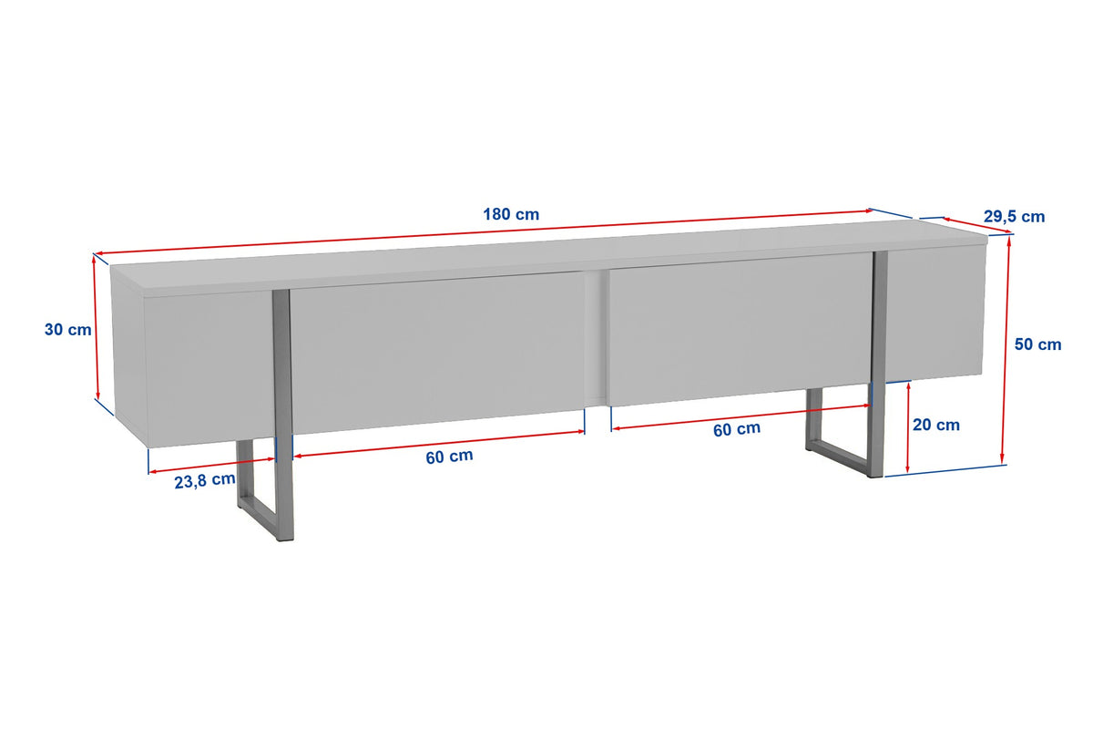Έπιπλο Τηλεόρασης Volax Travertine - Χρυσό 180x30x50 εκ. Μελαμίνης
