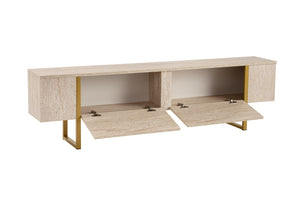 Έπιπλο Τηλεόρασης Volax Travertine - Χρυσό 180x30x50 εκ. Μελαμίνης