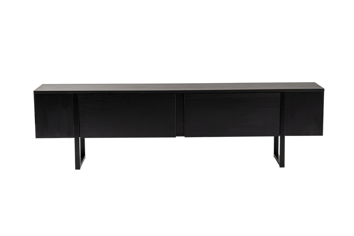 Έπιπλο Τηλεόρασης Volax Μαύρο Ξύλο - Μαύρο 180x30x50 εκ. Μελαμίνης