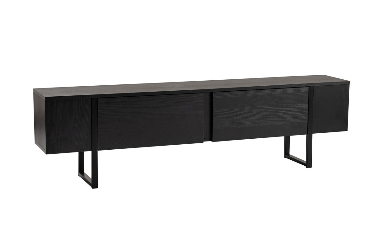 Έπιπλο Τηλεόρασης Volax Μαύρο Ξύλο - Μαύρο 180x30x50 εκ. Μελαμίνης
