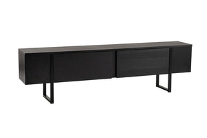 Έπιπλο Τηλεόρασης Volax Μαύρο Ξύλο - Μαύρο 180x30x50 εκ. Μελαμίνης