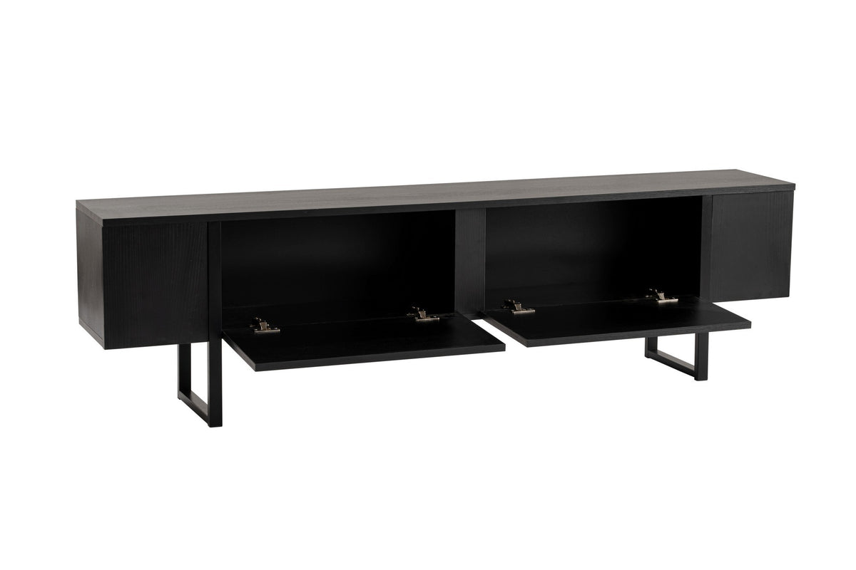 Έπιπλο Τηλεόρασης Volax Μαύρο Ξύλο - Μαύρο 180x30x50 εκ. Μελαμίνης