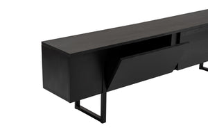 Έπιπλο Τηλεόρασης Volax Μαύρο Ξύλο - Μαύρο 180x30x50 εκ. Μελαμίνης