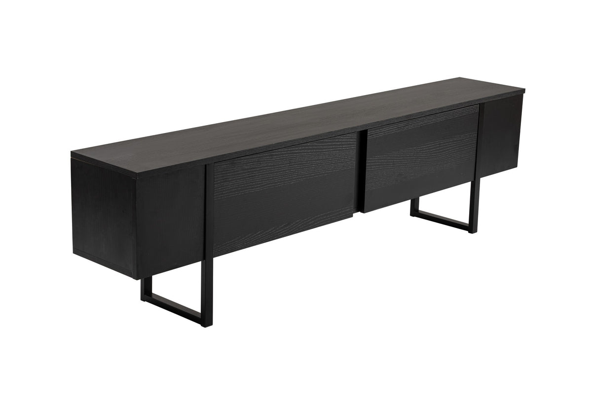 Έπιπλο Τηλεόρασης Volax Μαύρο Ξύλο - Μαύρο 180x30x50 εκ. Μελαμίνης