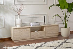 Έπιπλο Τηλεόρασης Kastraki Travertine 160x30x42 εκ. Μελαμίνης
