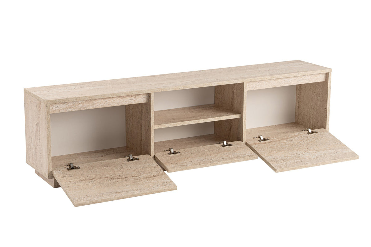 Έπιπλο Τηλεόρασης Kastraki Travertine 160x30x42 εκ. Μελαμίνης