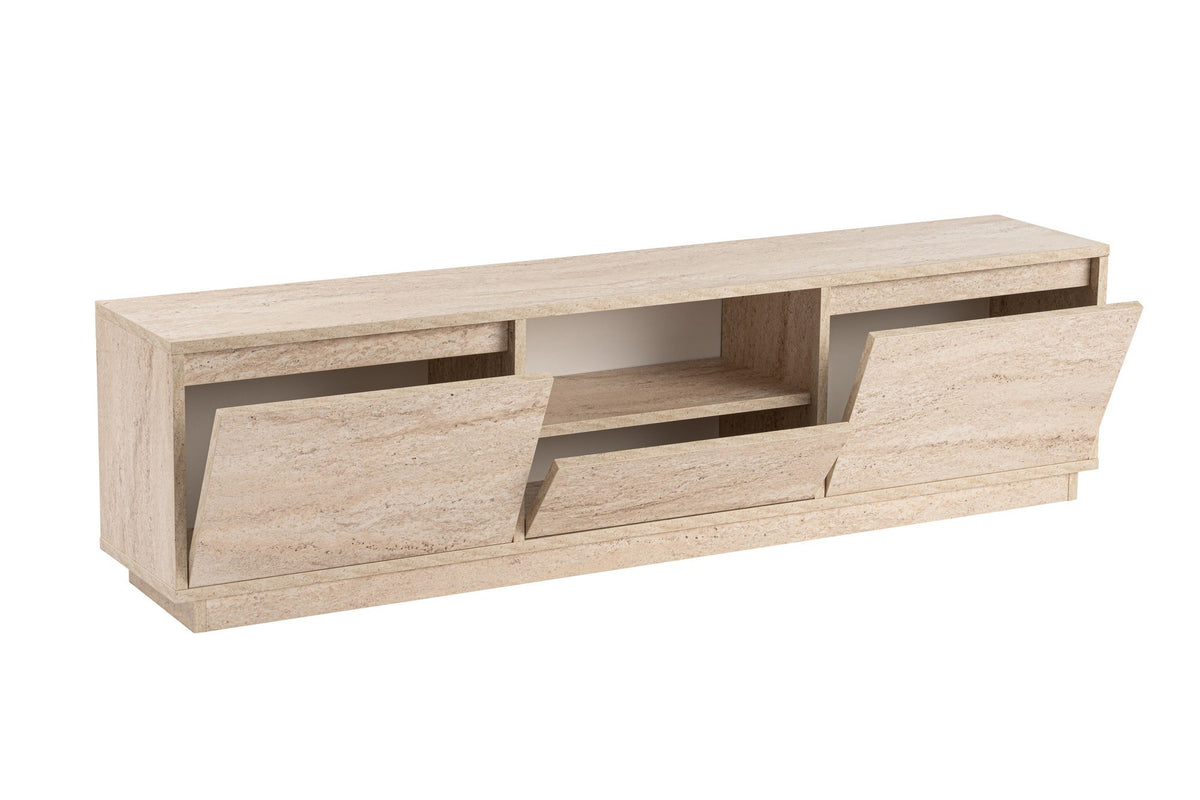 Έπιπλο Τηλεόρασης Kastraki Travertine 160x30x42 εκ. Μελαμίνης