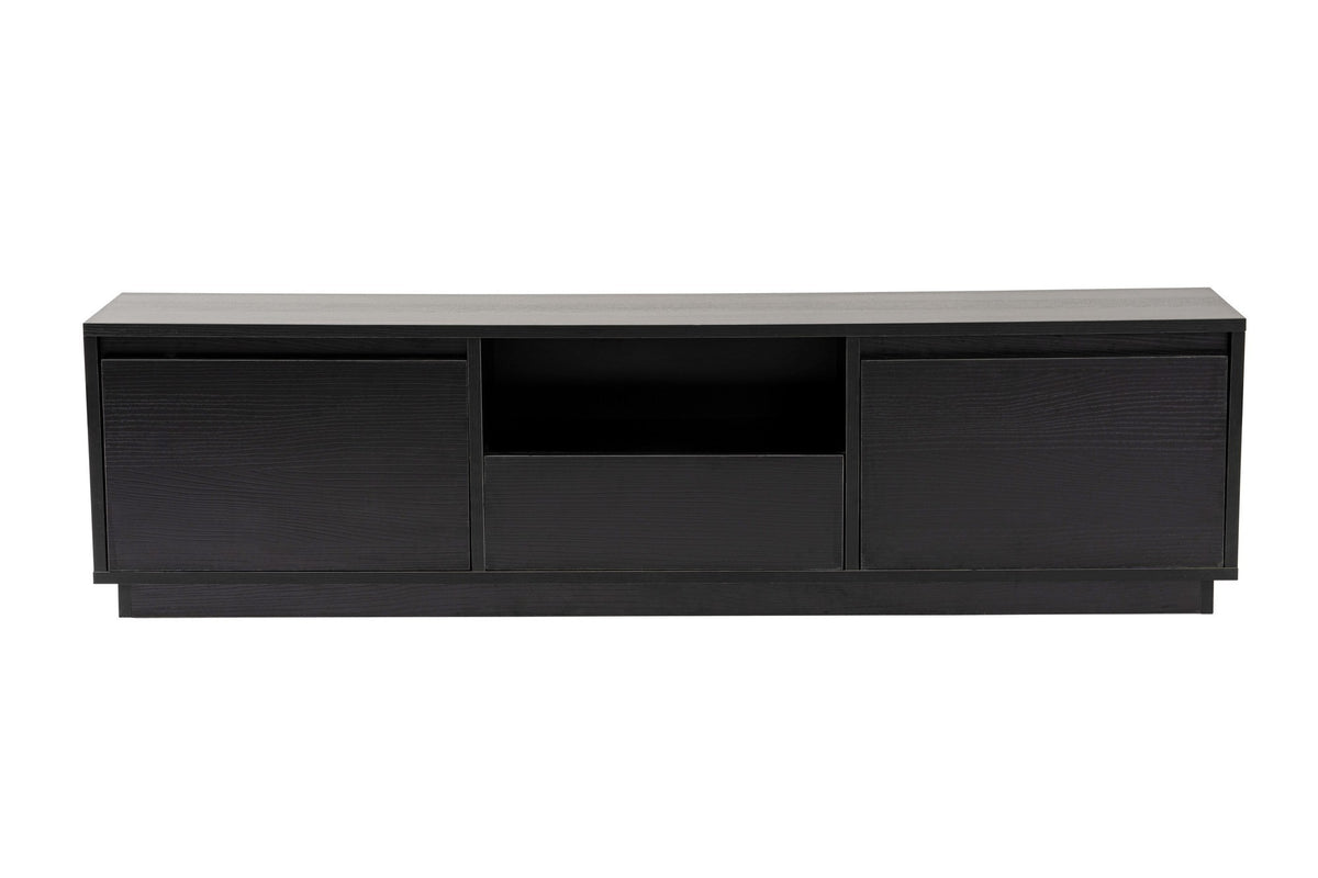 Έπιπλο Τηλεόρασης Kastraki Μαύρο Ξύλο 160x30x42 εκ. Μελαμίνης