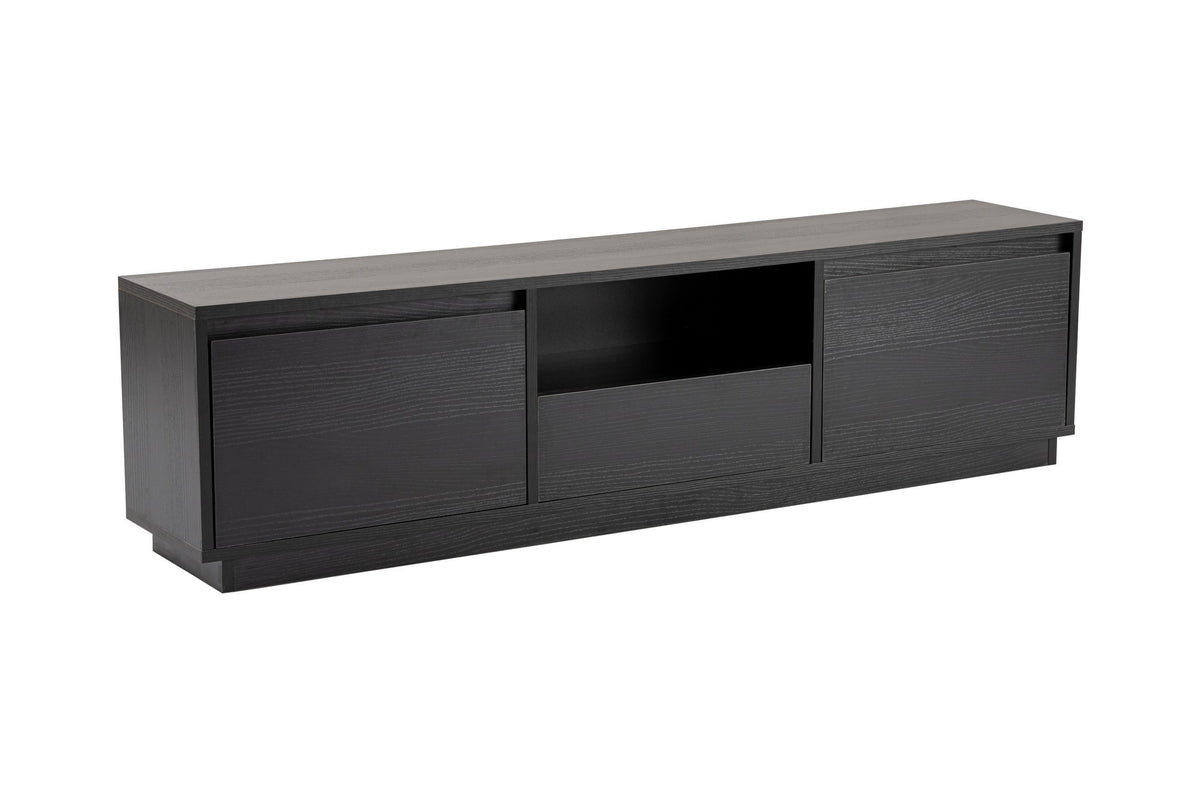 Έπιπλο Τηλεόρασης Kastraki Μαύρο Ξύλο 160x30x42 εκ. Μελαμίνης