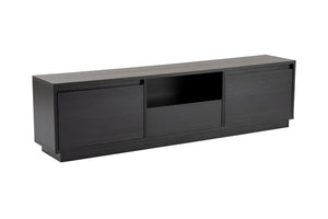 Έπιπλο Τηλεόρασης Kastraki Μαύρο Ξύλο 160x30x42 εκ. Μελαμίνης