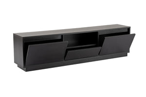 Έπιπλο Τηλεόρασης Kastraki Μαύρο Ξύλο 160x30x42 εκ. Μελαμίνης