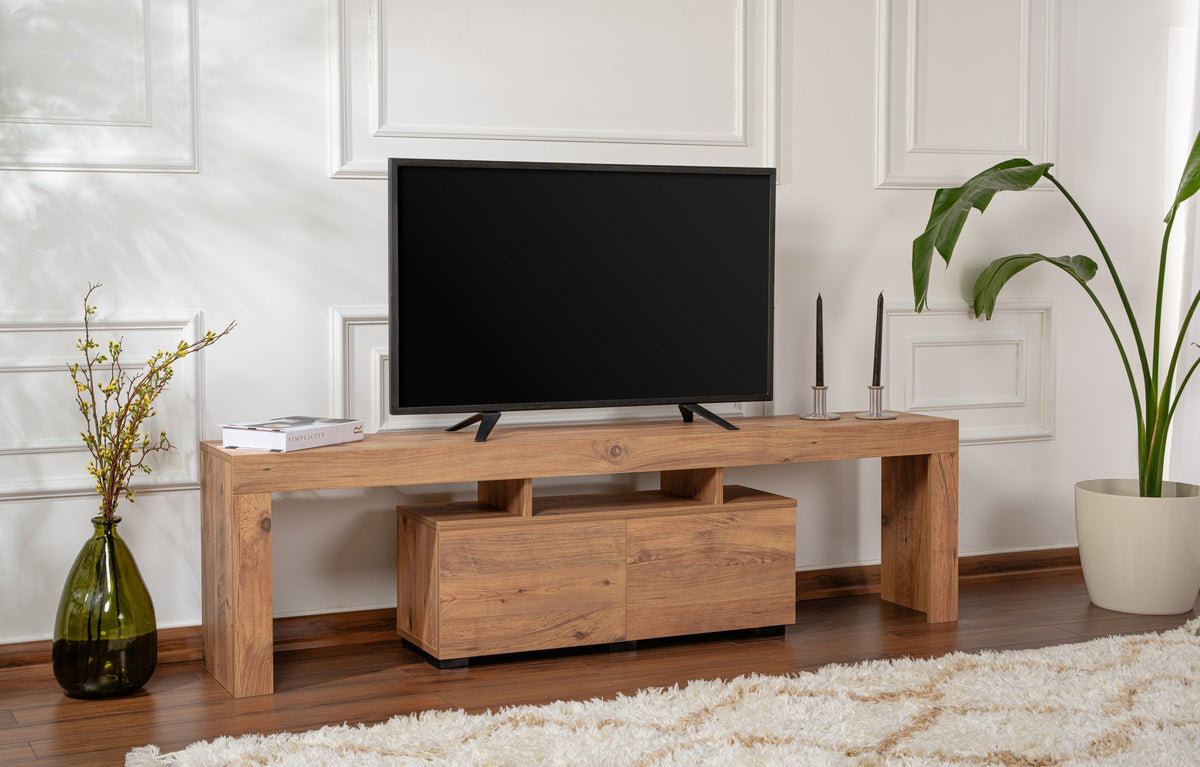 Έπιπλο Τηλεόρασης Evdilos Ατλαντικό Πεύκο 180x31.3x50 εκ. Μελαμίνης